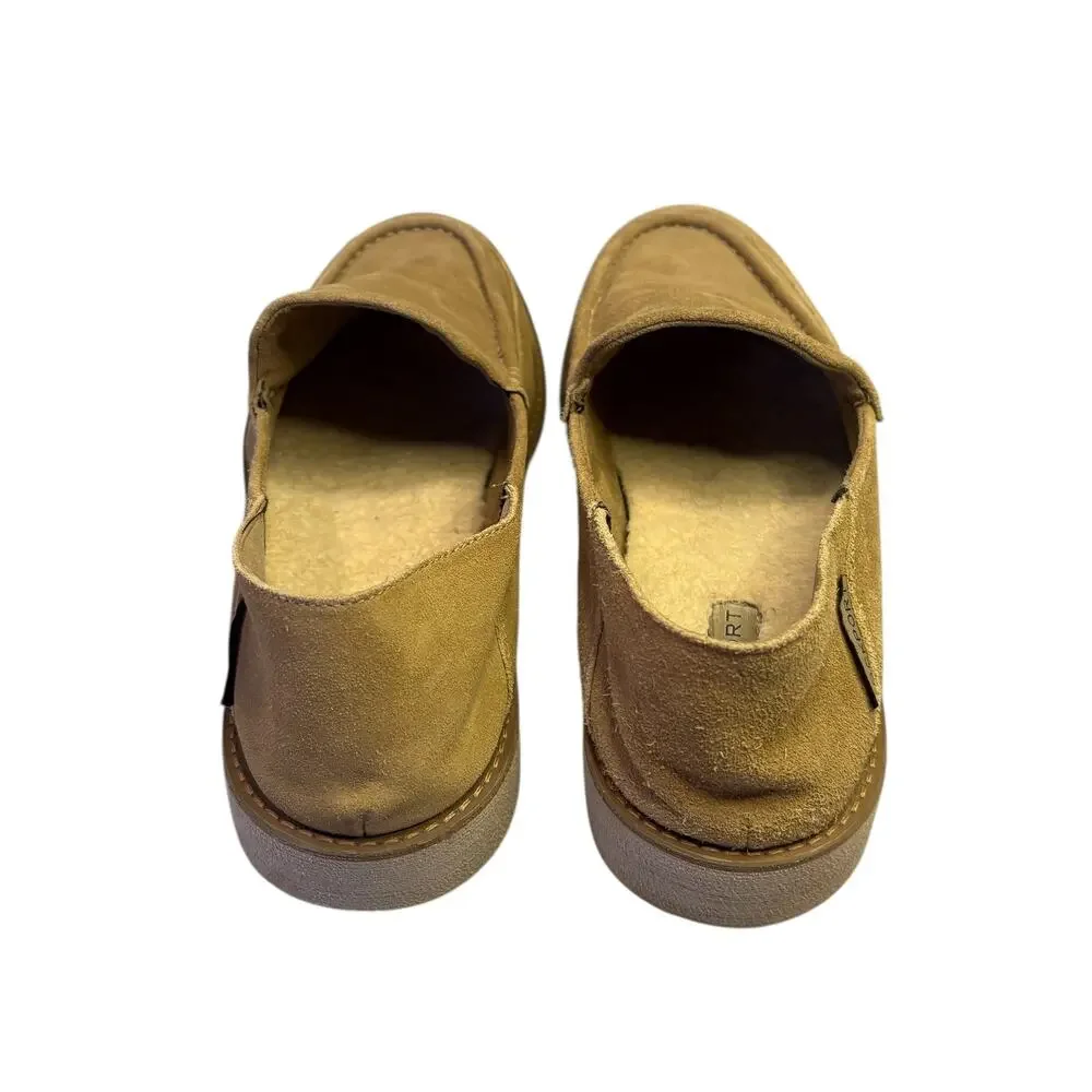 Rockport Men's 9.5 M Beige Nubuck Axelrod Loafer Shoe Faux‎ Sherpa Casual